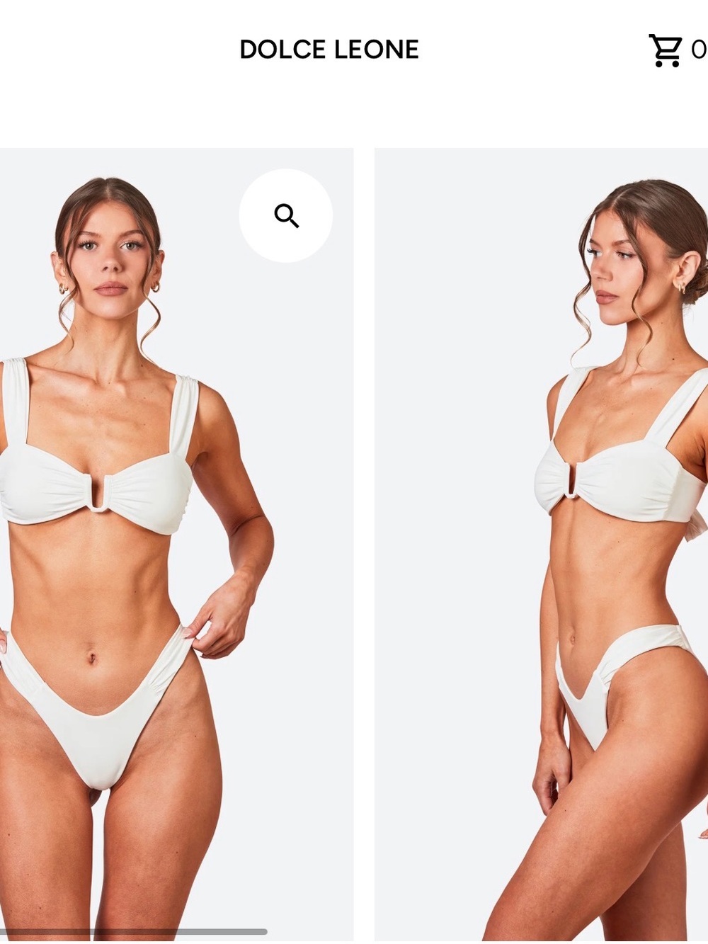Dolce Leone Whitney Top & Millie Bottoms White